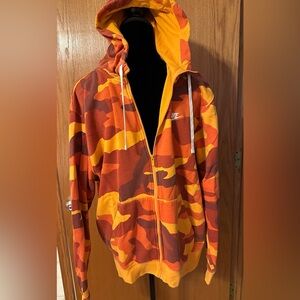 Men’s XL orange camouflage Nike zip up hoodie